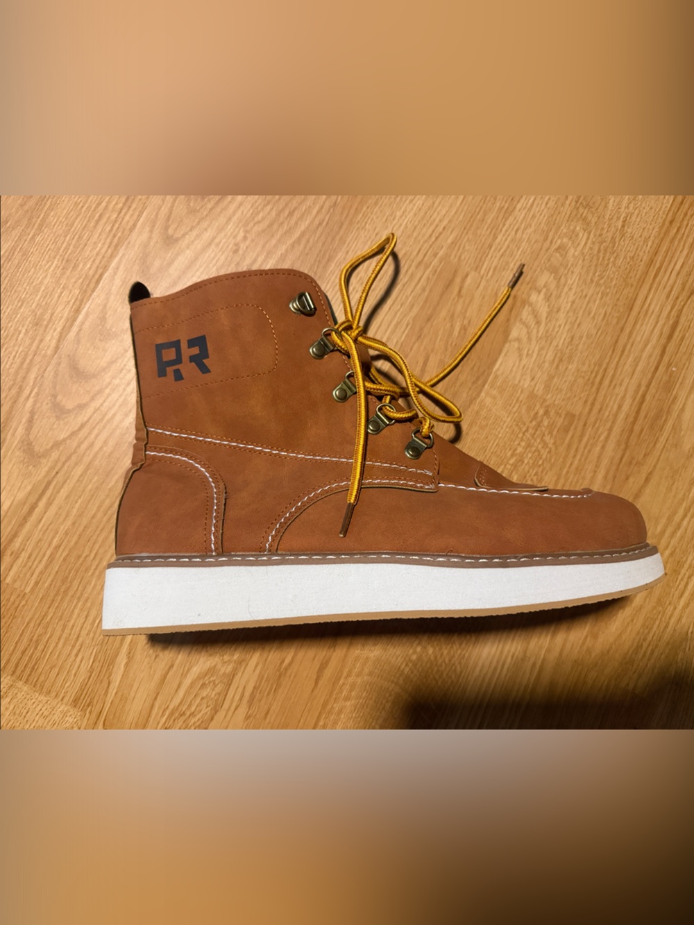 Men's Casual Brown Lace-Up Work Boot